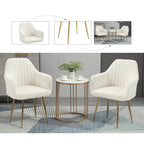 AVAWING Accent Arm Chairs Set of 2 Upholstered Velvet Dining Chairs