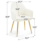 AVAWING Accent Arm Chairs Set of 2 Upholstered Velvet Dining Chairs