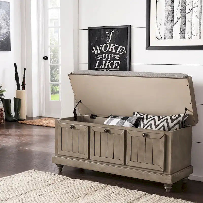 Granger Storage Bench with Linen Seat Cushion by iNSPIRE Q Classic