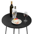 35.4 High Round Bar Table, Industrial Style Wood Top Bistro Pub/Breakfast Table