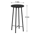 35.4 High Round Bar Table, Industrial Style Wood Top Bistro Pub/Breakfast Table