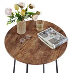 35.4 High Round Bar Table, Industrial Style Wood Top Bistro Pub/Breakfast Table