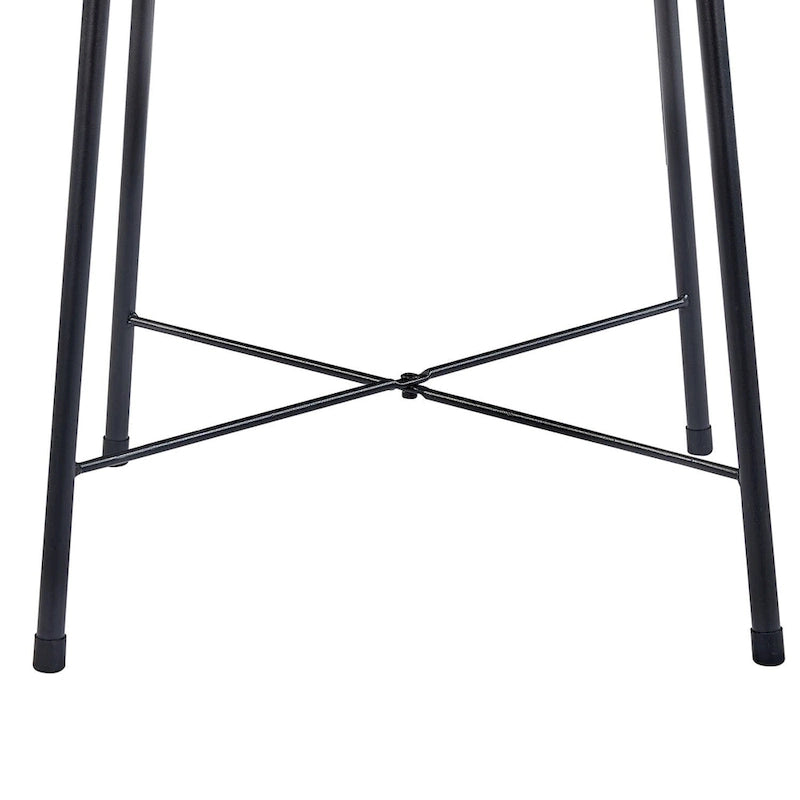 35.4 High Round Bar Table, Industrial Style Wood Top Bistro Pub/Breakfast Table