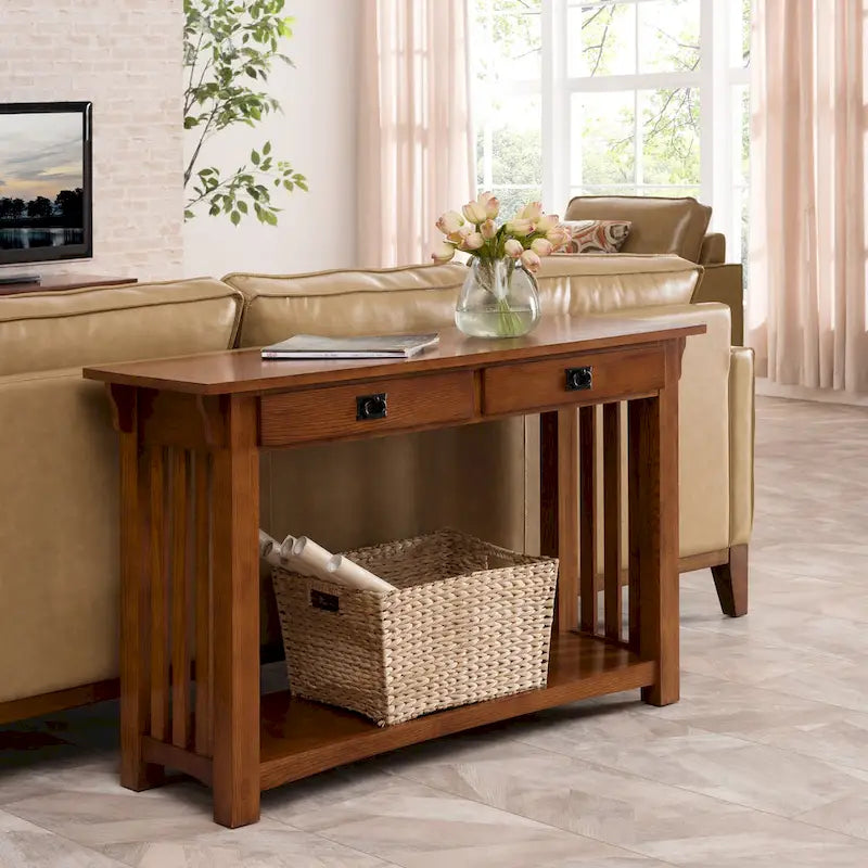 Leick Home 8233 Mission Console Table for Entryway