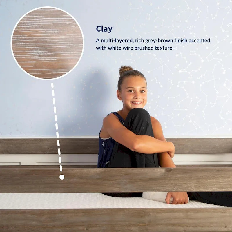 Max and Lily Twin Size High Loft Bed with Bookcase