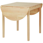 HOMCOM 55 Solid Wood Kitchen Table, Drop Leaf Tables for Small Spaces, Folding Dining Table