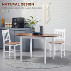 HOMCOM 55 Solid Wood Kitchen Table, Drop Leaf Tables for Small Spaces, Folding Dining Table