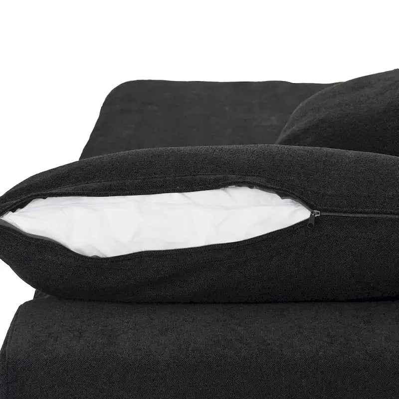 U-shape Linen Upholstered Sectional Sofa Multiple Cushions Modular Couch
