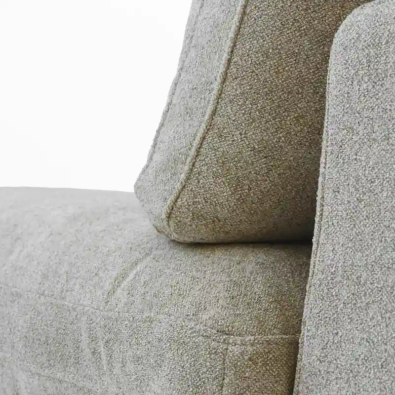 U-shape Linen Upholstered Sectional Sofa Multiple Cushions Modular Couch