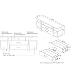 Bild Modern 60-inch Multi-functional Storage TV Console by Furniture of America
