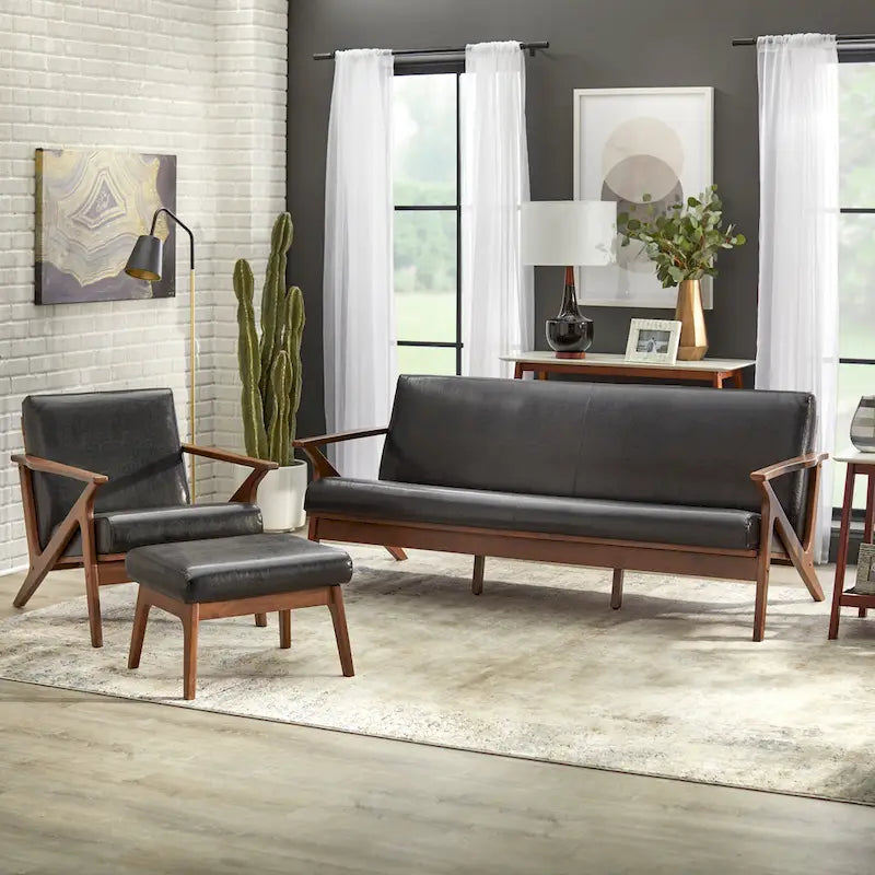 Simple Living Bianca Solid Wood Ottoman