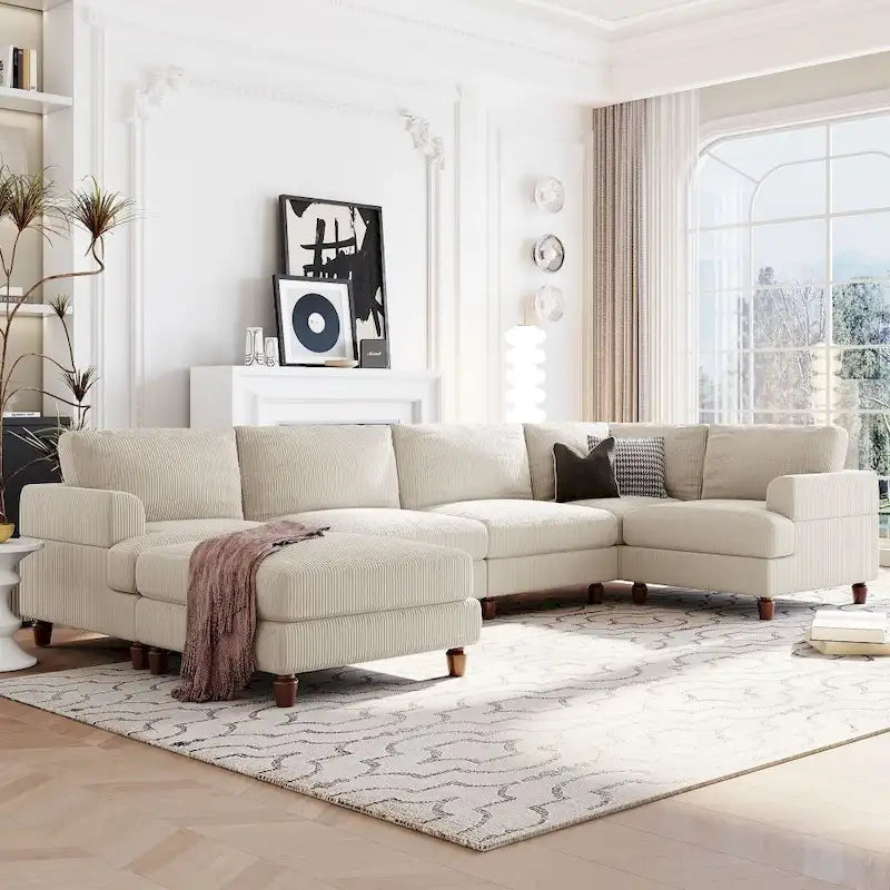 Modular Sectional Sofa with Ottoman L Shaped Corner Sectional for Living Room, Office
