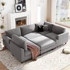 Modular Sectional Sofa with Ottoman L Shaped Corner Sectional for Living Room, Office