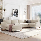 Modular Sectional Sofa with Ottoman L Shaped Corner Sectional for Living Room, Office