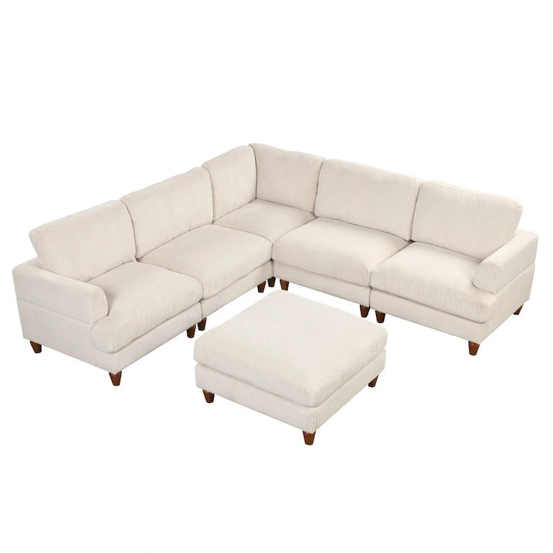 Modular Sectional Sofa with Ottoman L Shaped Corner Sectional for Living Room, Office