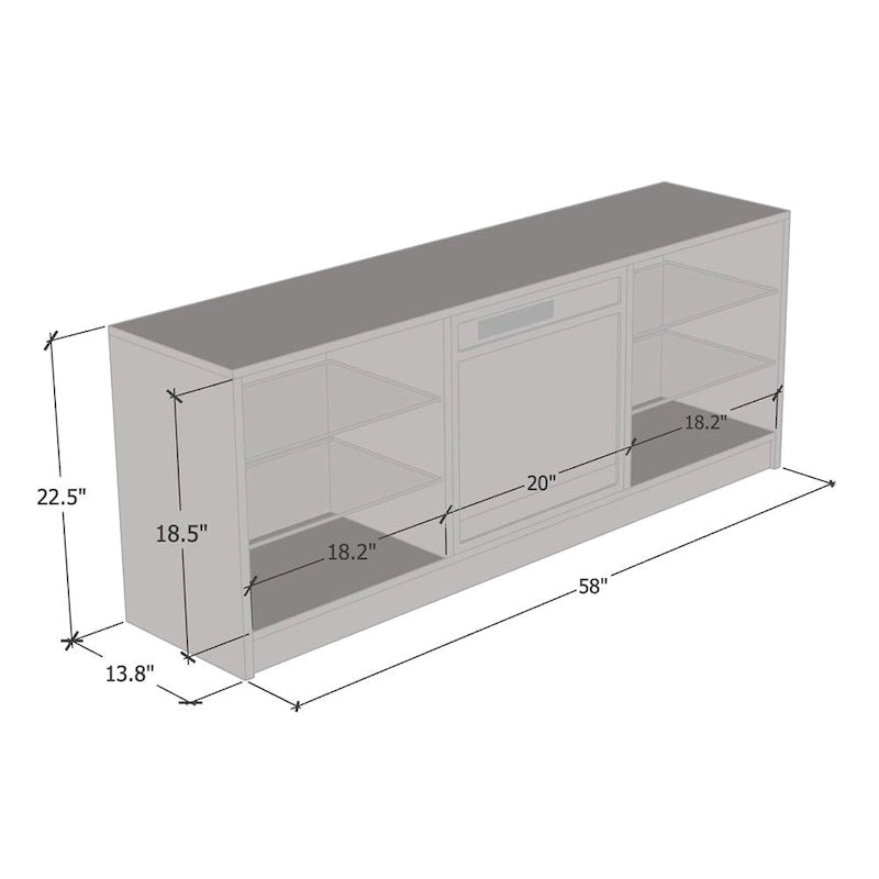 Manhattan Electric Fireplace Modern 58 TV Stand