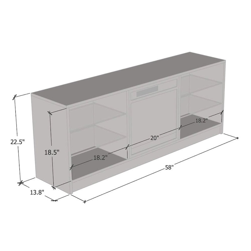 Manhattan Electric Fireplace Modern 58 TV Stand