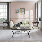 3-Piece Occasional Coffee Table Set, Vintage Living Room Set with 2 End Table