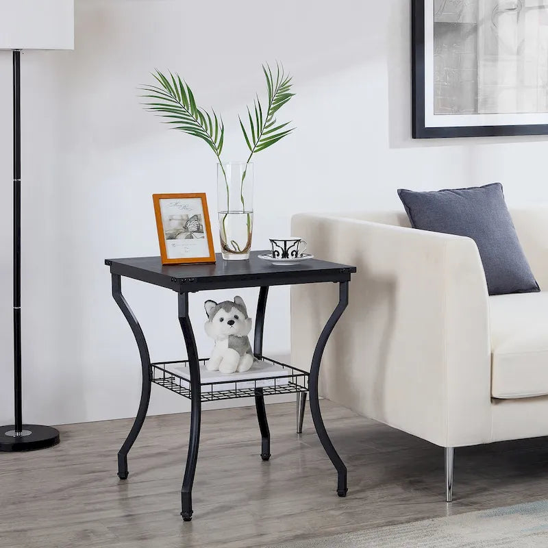 3-Piece Occasional Coffee Table Set, Vintage Living Room Set with 2 End Table