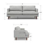WYNDENHALL Chloris 76 inch Wide Mid-Century Modern Sofa