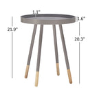 Marcella Paint-Dipped Round Tray-Top Side Table by iNSPIRE Q Modern