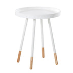 Marcella Paint-Dipped Round Tray-Top Side Table by iNSPIRE Q Modern