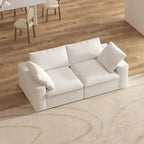 80 Linen Upholstered Loveseat Sofa Sectional Couch