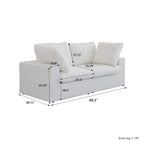 80 Linen Upholstered Loveseat Sofa Sectional Couch