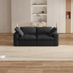 80 Linen Upholstered Loveseat Sofa Sectional Couch