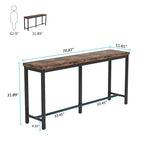 Extra Long Sofa Table, 70.9 inches Console Table Behind Couch/Sofa, Entrance Table/Bar Table