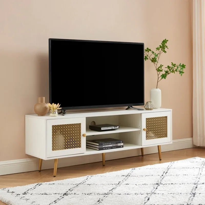 59 Inch TV Stand for 65 TV, Classic Entertainment Center Media Console - 59Wx15.5Dx 20.9H