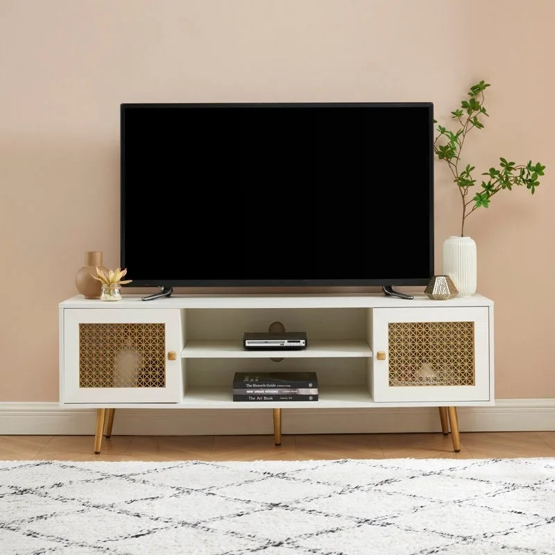 59 Inch TV Stand for 65 TV, Classic Entertainment Center Media Console - 59Wx15.5Dx 20.9H