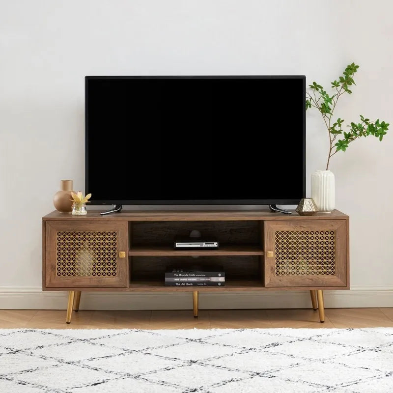 59 Inch TV Stand for 65 TV, Classic Entertainment Center Media Console - 59Wx15.5Dx 20.9H