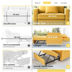 AECOJOY Adjustable Sleeper Chair Bed 3-in-1 Convertible Futon Sofa