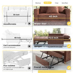 AECOJOY Adjustable Sleeper Chair Bed 3-in-1 Convertible Futon Sofa