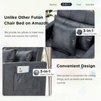 AECOJOY Adjustable Sleeper Chair Bed 3-in-1 Convertible Futon Sofa