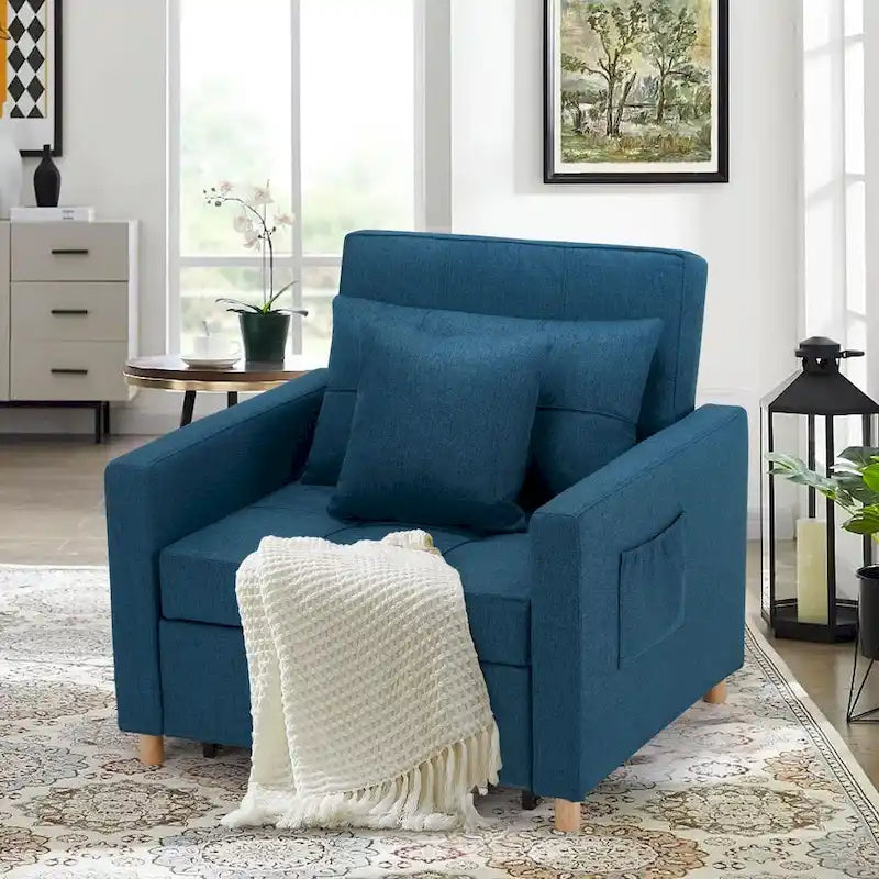 AECOJOY Adjustable Sleeper Chair Bed 3-in-1 Convertible Futon Sofa