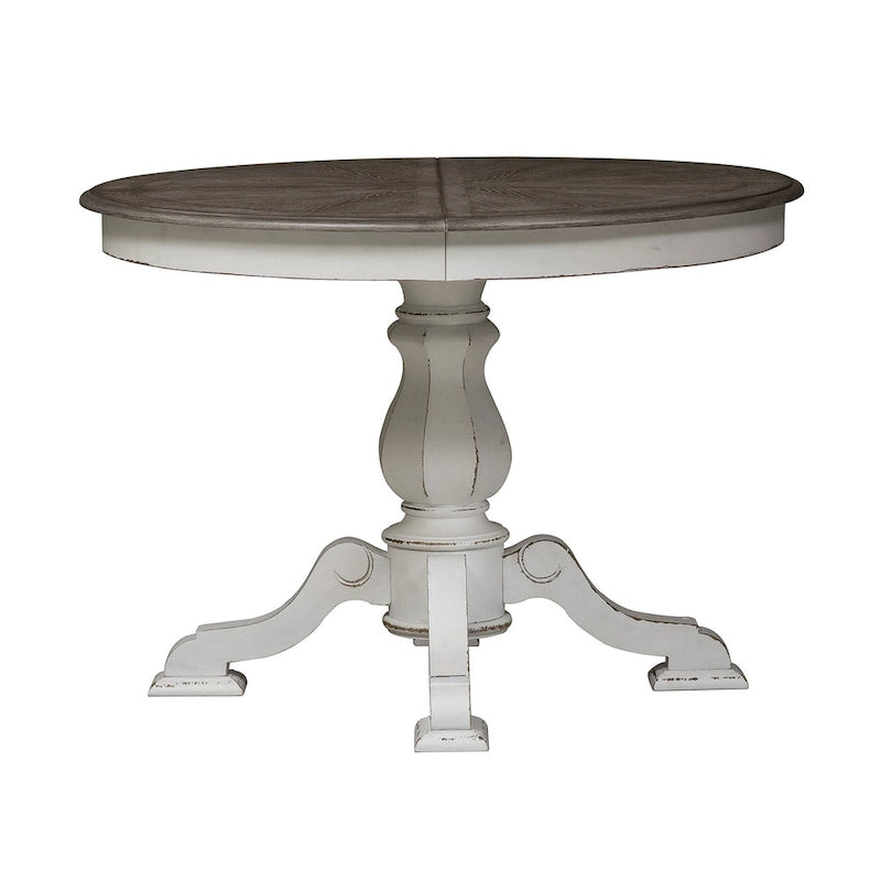 Magnolia Manor Opt 5 Piece Pedestal Table Set