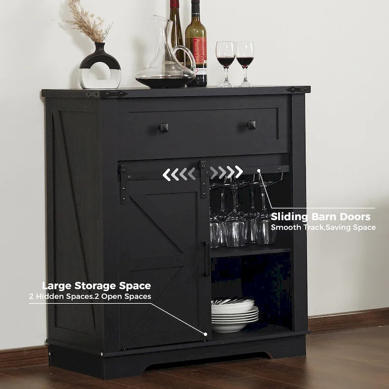 Farmhouse Coffee Bar Cabinet,Kitchen Buffet and Sideboard for Dining Room, Living Room, Entryway