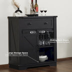 Farmhouse Coffee Bar Cabinet,Kitchen Buffet and Sideboard for Dining Room, Living Room, Entryway