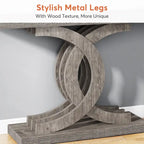 Console Table, Entryway Table with Geometric Legs, Sofa Table - 11.81D x 39.37W x 31.49H
