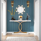 Console Table, Entryway Table with Geometric Legs, Sofa Table - 11.81D x 39.37W x 31.49H