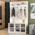 39.8 Wide Hall Tree with Bench and Shoe Storage Cabinet Entryway