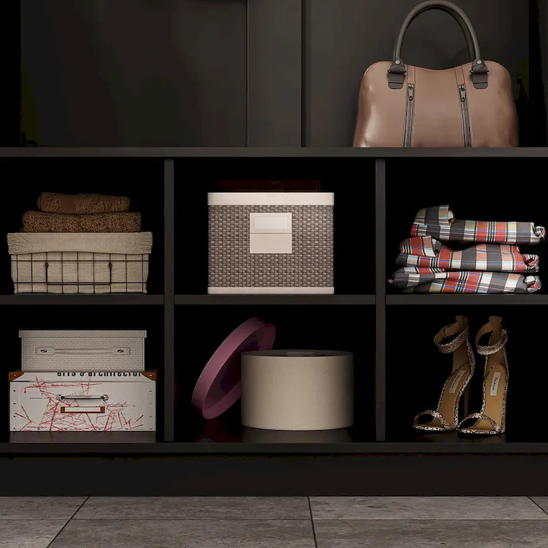 39.8 Wide Hall Tree with Bench and Shoe Storage Cabinet Entryway