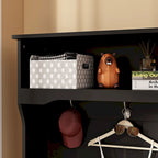 39.8 Wide Hall Tree with Bench and Shoe Storage Cabinet Entryway