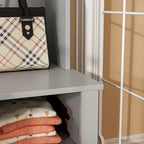 39.8 Wide Hall Tree with Bench and Shoe Storage Cabinet Entryway