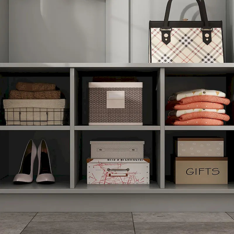 39.8 Wide Hall Tree with Bench and Shoe Storage Cabinet Entryway