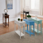 Coastal Chairside Wood Accent Table