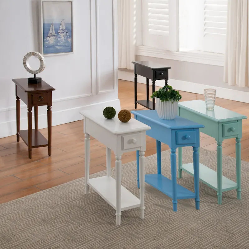 Coastal Chairside Wood Accent Table