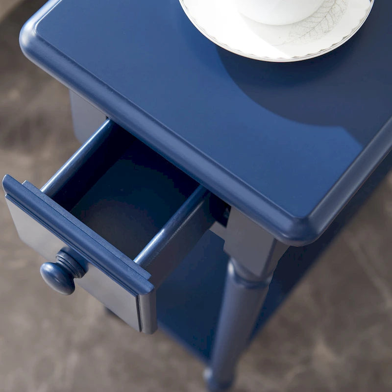 Coastal Chairside Wood Accent Table